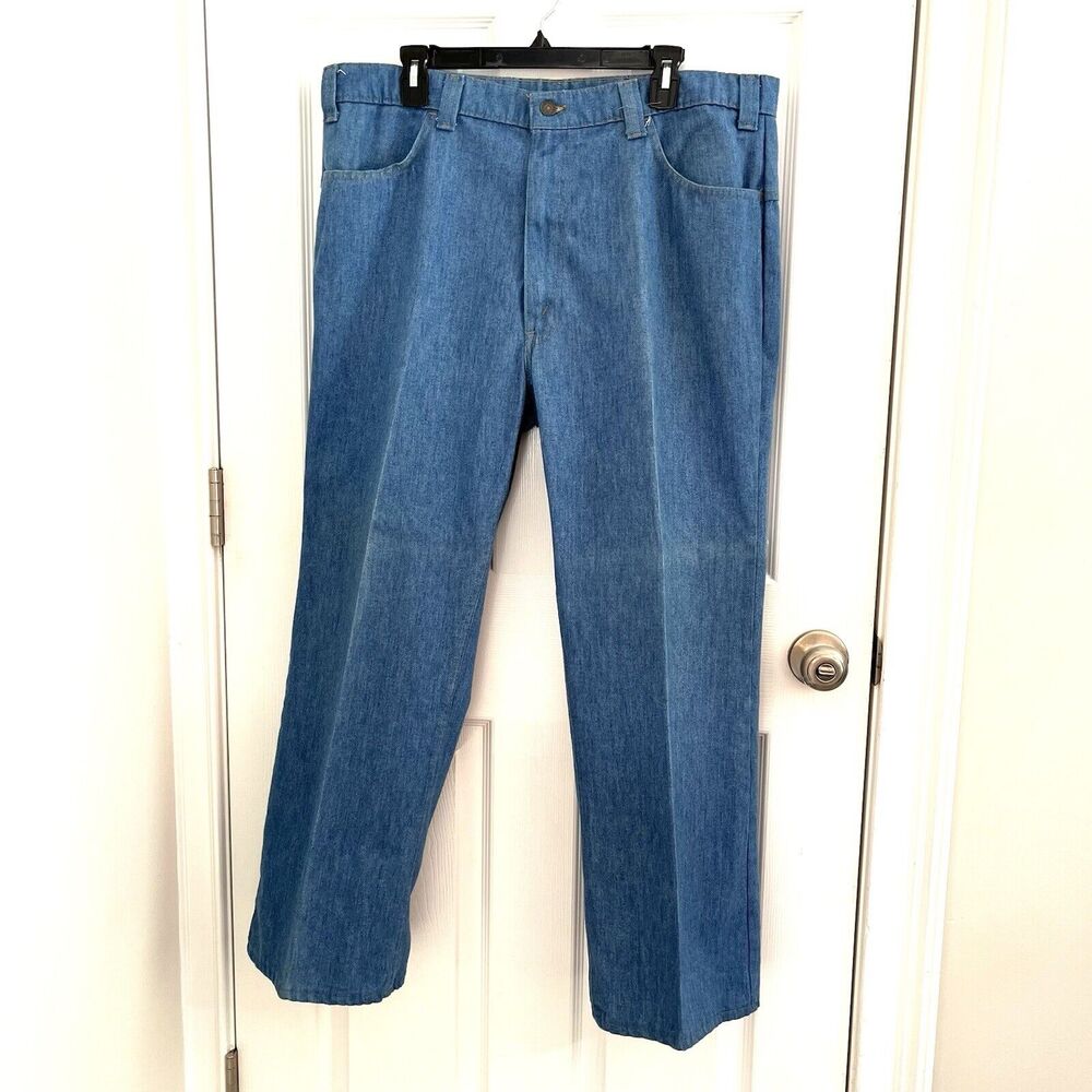 Vintage Levis Jeans Orange Tab Mens Size 38x28 70s 80s Cool Pockets